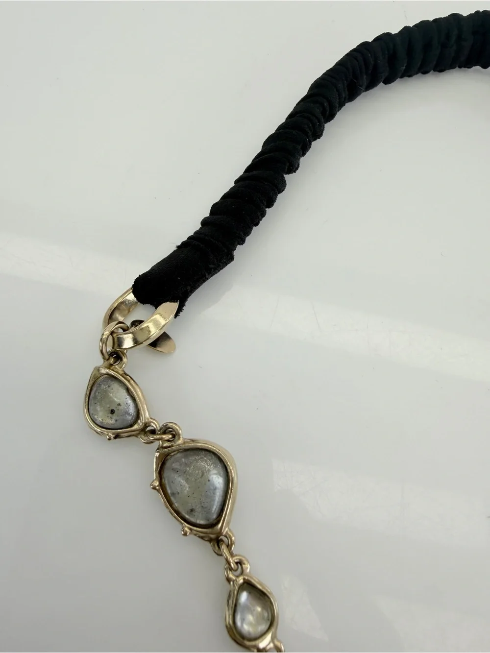 Chanel CC Stone Elastic Headband Rare